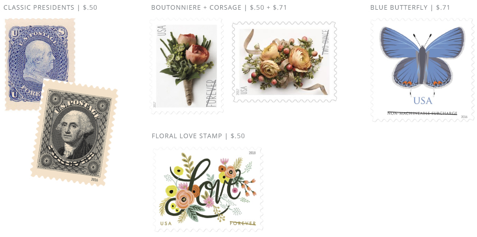 USPS Stamp Options