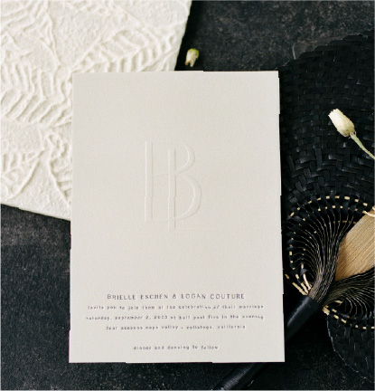 Custom Letterpress Invitation | Classic, Elegent, Romantic