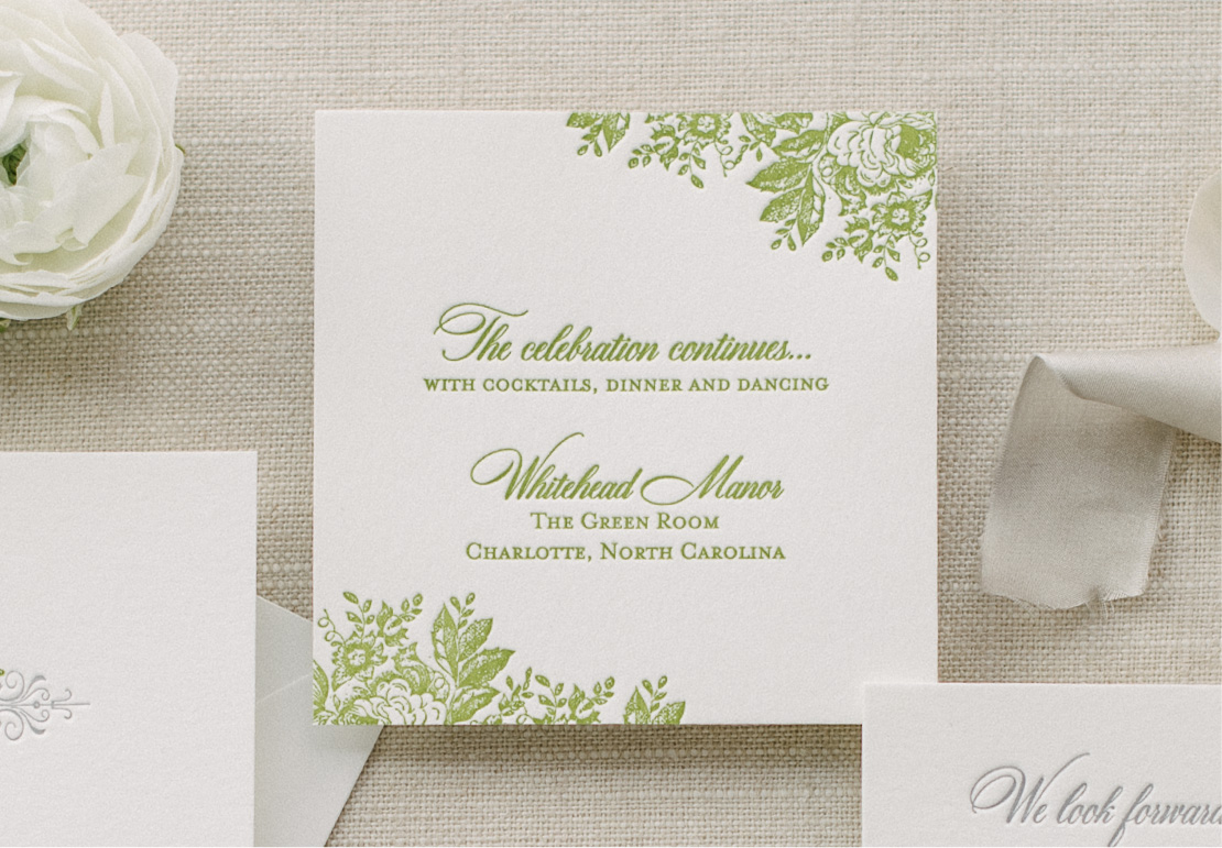 Wedding reception card discount