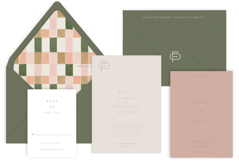 Alto Letterpress Wedding Invitation | Modern + Minimalist