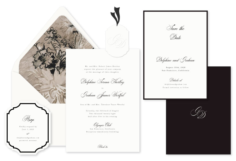 Lovely Letterpress Wedding Invitation | Classic