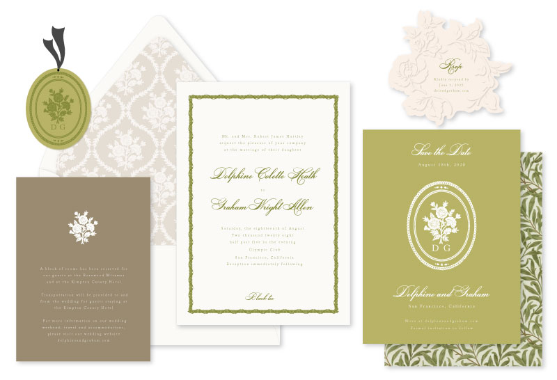 Opaline Letterpress Wedding Invitation | Classic