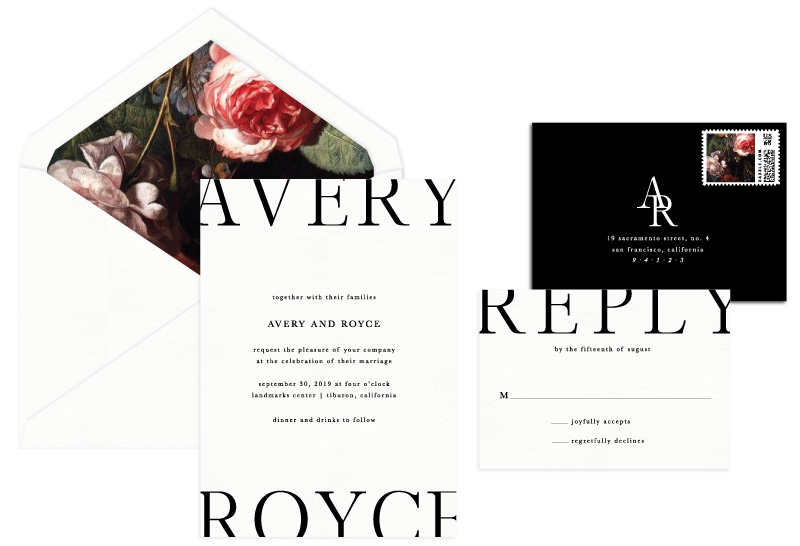 Perri Letterpress Wedding Invitation | Minimalist + Modern