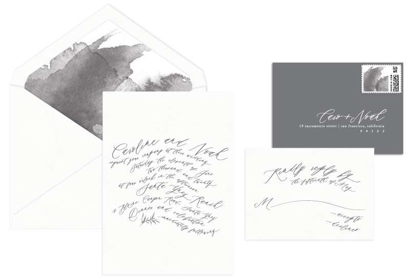 Rivers Letterpress Wedding Invitation | Natural + Modern