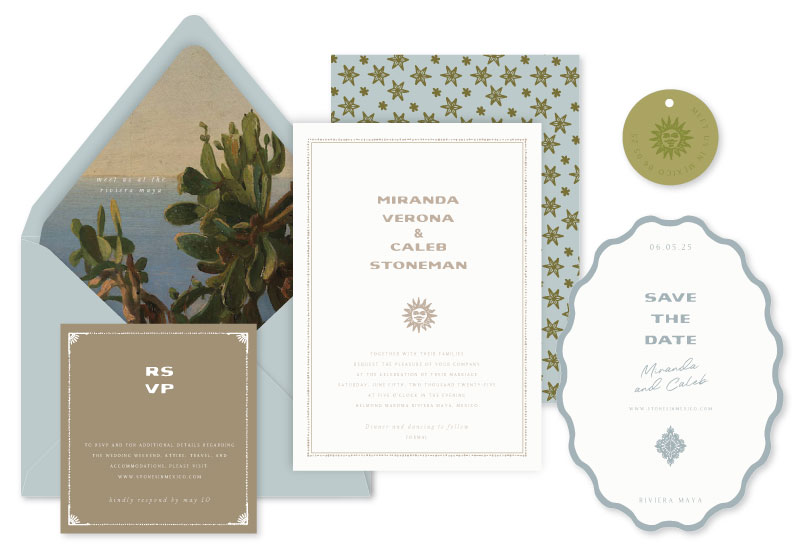 Solara Letterpress Wedding Invitation | Modern