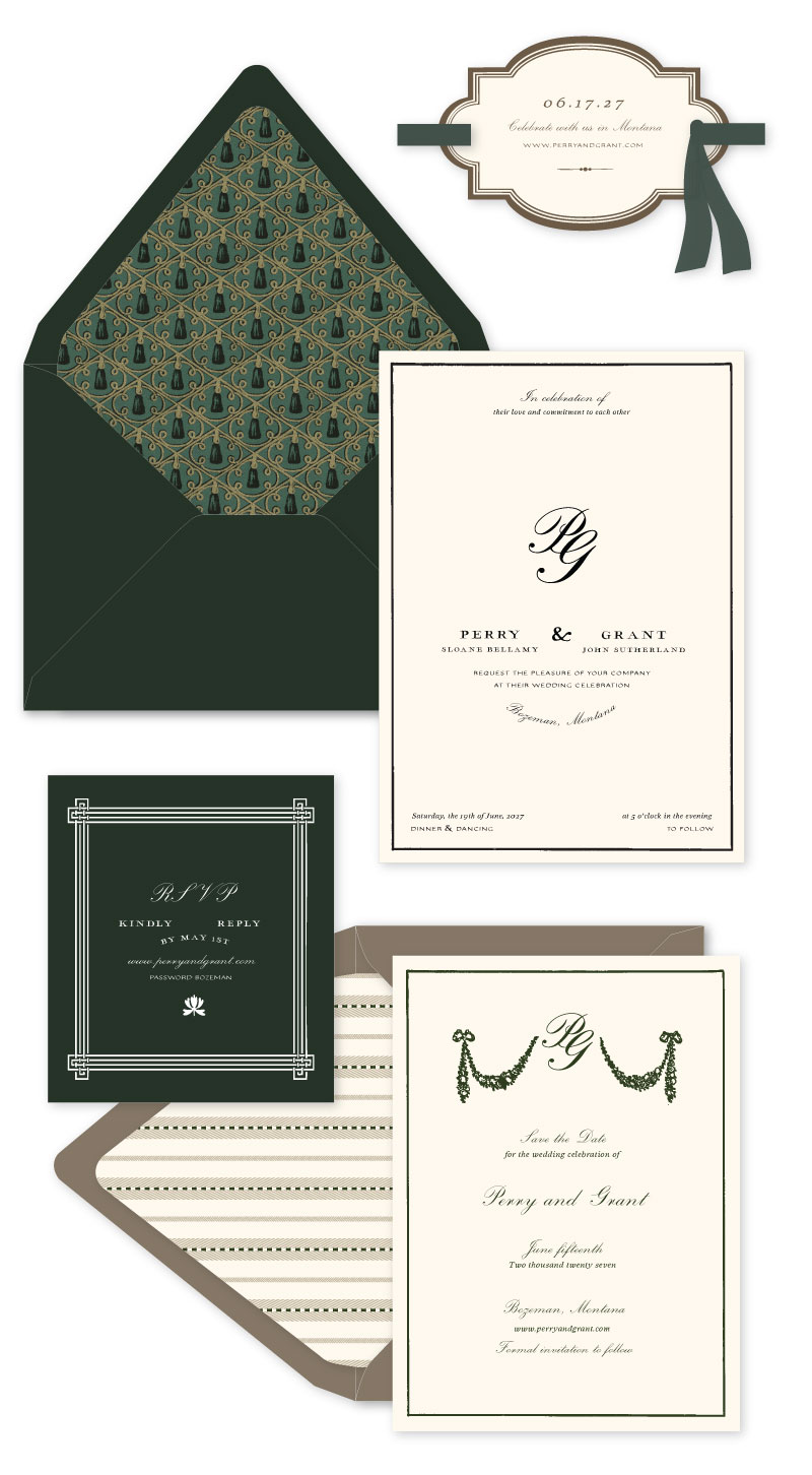 Arden Letterpress Wedding Invitation