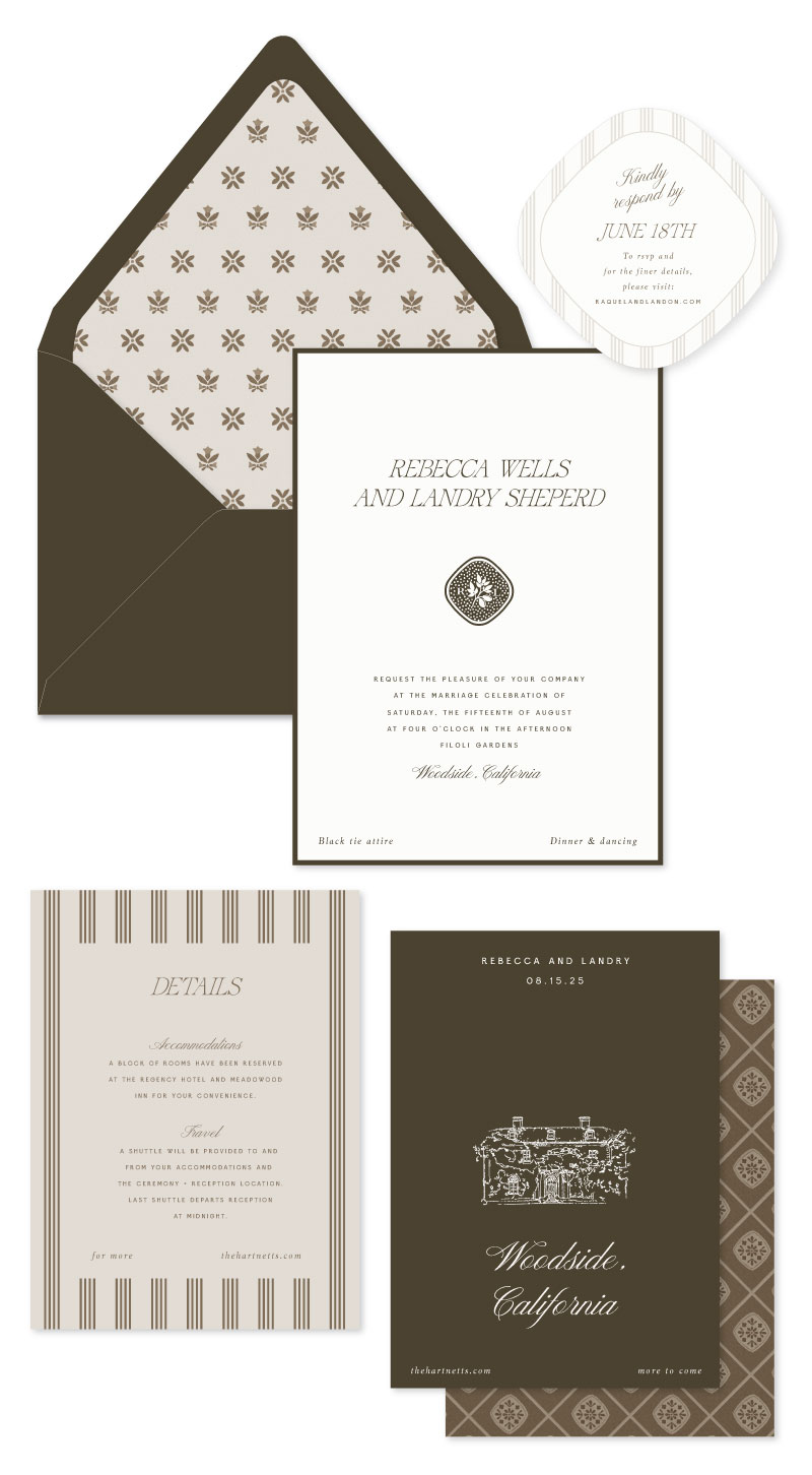 Ives Letterpress Wedding Invitation