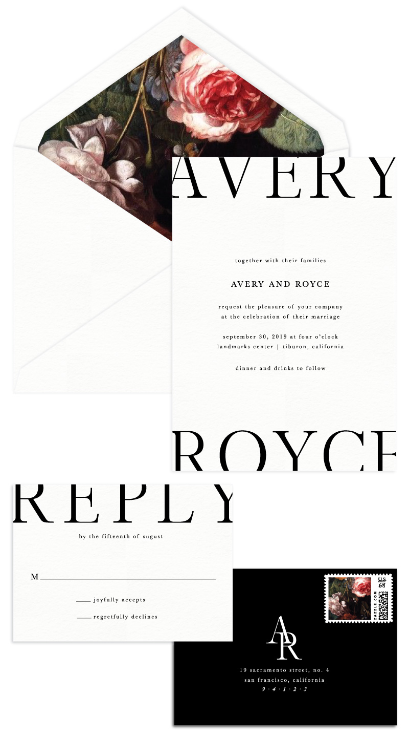 Perri Letterpress Wedding Invitation